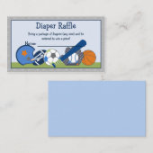 Tickets für das attraktive Sport Player Diaper Begleitkarte (Vorne/Hinten)
