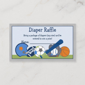 Tickets für das attraktive Sport Player Diaper Begleitkarte