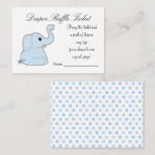 Tickets für das Blue Elephant Diaper Begleitkarte (Vorne/Hinten)