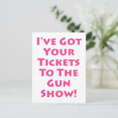 Tickets für die Waffenshow! Postkarte (Stehend Vorderseite)
