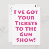 Tickets für die Waffenshow! Postkarte (Vorne/Hinten)
