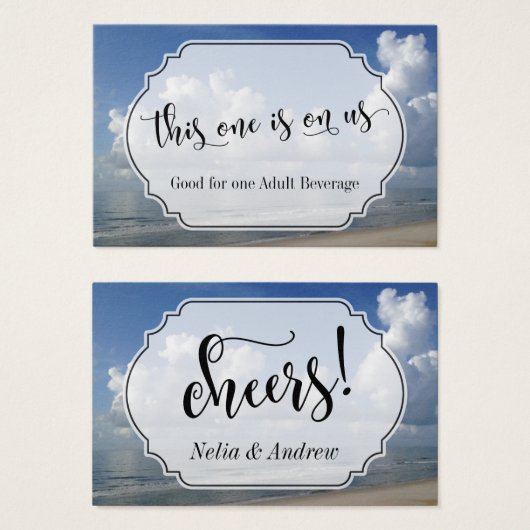 Tickets für Hochzeiten am Strand (Vorne & Hinten)