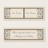 Tickets für Mocha und Elfenbeinfloralgetränke (Vorne & Hinten)