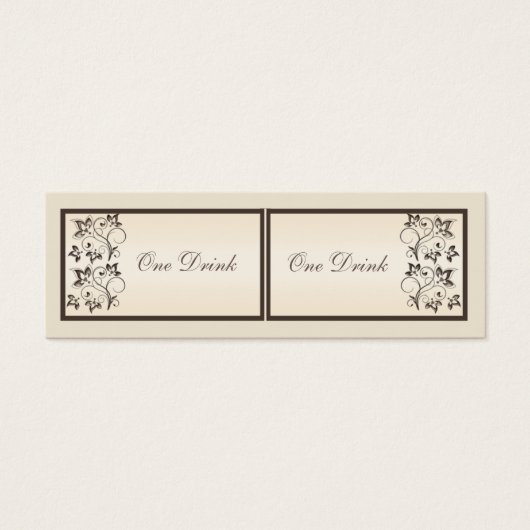 Tickets für Mocha und Elfenbeinfloralgetränke (Vorderseite)