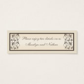 Tickets für Mocha und Elfenbeinfloralgetränke (Rückseite)