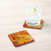 Tickets für Rot und Gelb Getränkeuntersetzer (Rechte Seite)