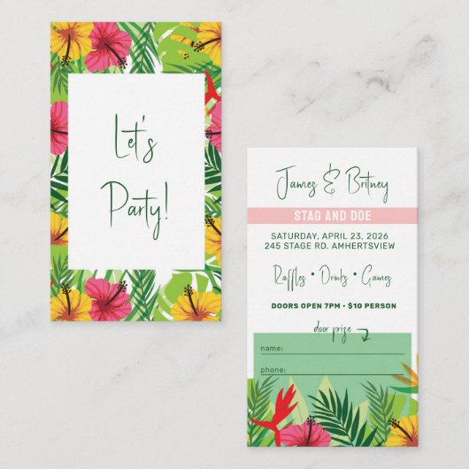 Tickets für Tropical Vacation Stag und Dode Party (Vorne/Hinten)