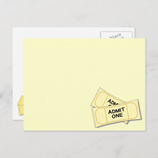 Tickets Postkarte (Vorne/Hinten)