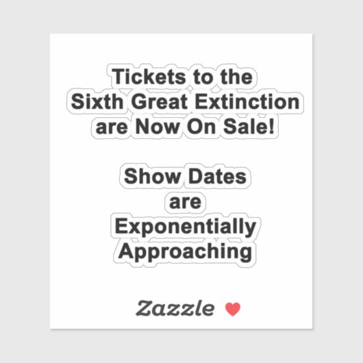 Tickets zum sechsten großen Aussterberger Aufkleber (Blatt)