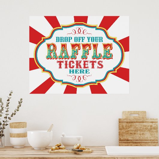 Ticketsignatur für Karneval oder Circus Raffle Poster (Küche)