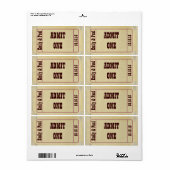 Ticketsticker für Hochzeitsticker Einlass eines Da (Vorne)