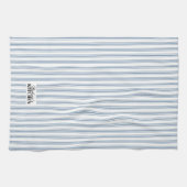 Ticking Stripe Vintage Farmhouse Blue Geschirrtuch (Horizontal)