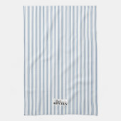 Ticking Stripe Vintage Farmhouse Blue Geschirrtuch (Vertikal)