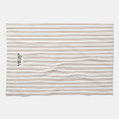 Ticking Stripe Vintage Farmhouse Mushroom Geschirrtuch (Horizontal)