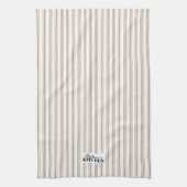 Ticking Stripe Vintage Farmhouse Mushroom Geschirrtuch (Vertikal)