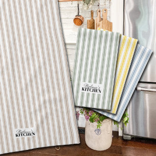 Ticking Stripe Vintage Farmhouse Pilz Geschirrtuch