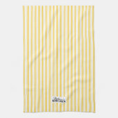 Ticking Stripe Vintage Farmhouse Yellow Geschirrtuch (Vertikal)