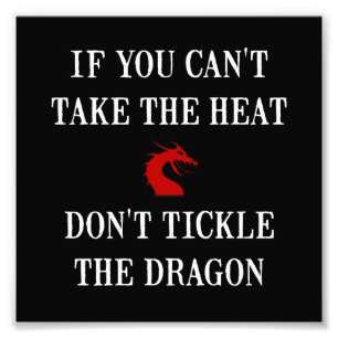 Tickle den Drachen Fotodruck