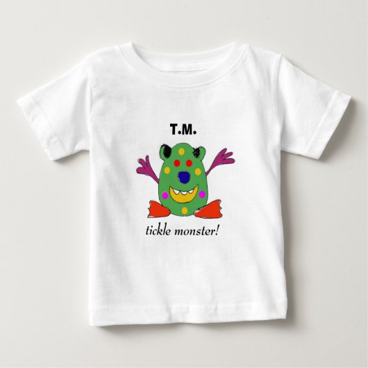Tickle-Monster-Baby-Ausstattung Baby T-shirt (Vorderseite)