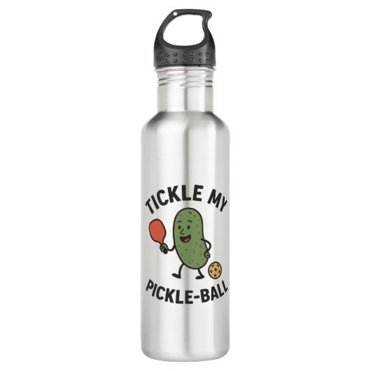 Tickle my Pickle ball Edelstahlflasche (Vorderseite)