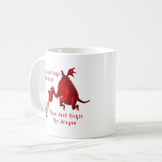 Tickle nicht den Drachen… Kaffeetasse (Vorderseite Links)