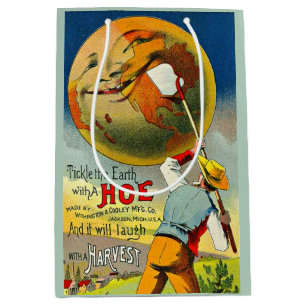 Tickle the Earth - Viktorianischer Kartendruck Mittlere Geschenktüte
