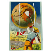 Tickle the Earth - Viktorianischer Kartendruck Mittlere Geschenktüte (Rückseite)
