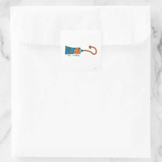Tickle Toothpaste Quadratischer Aufkleber (Tasche)