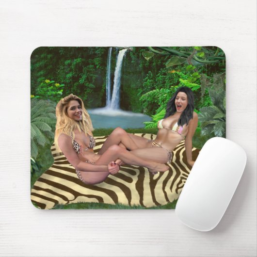 TICKLE WRESTLING BABES MOUSEPAD (Mit Mouse)