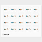Tickle Zahnpasta Quadratischer Aufkleber (Blatt)