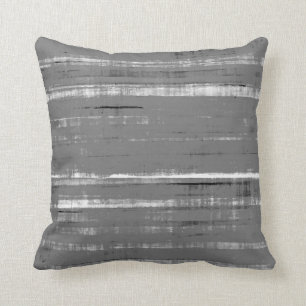 "Tickled" graues abstraktes Kunst-Kissen Kissen