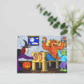 Ticklish Halloween Werewolf Postkarte (Stehend Vorderseite)