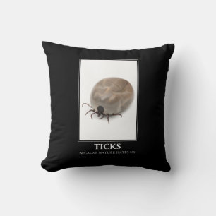 Ticks, weil die Natur uns hasst - Parasitenspass Kissen