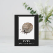 Ticks, weil die Natur uns hasst - Parasitenspass Postkarte (Stehend Vorderseite)