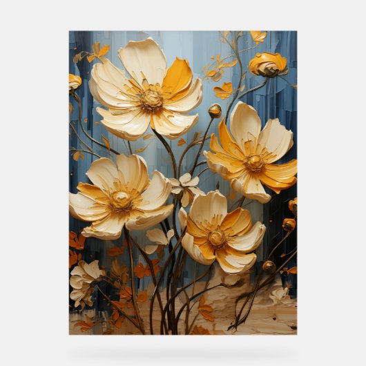 Tickseed - Impasto Floral Acrylschild (Vorderseite)