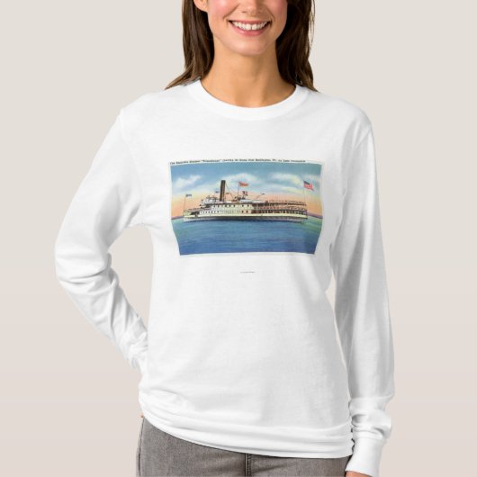 Ticonderoga Dampfer, der Hafen Burlington T-Shirt (Vorderseite)