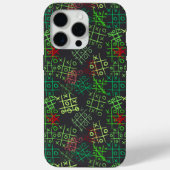 tictactoe pattern.GREEN.B2 DGrey BG Case-Mate iPhone Hülle (Rückseite)