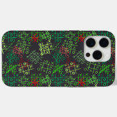 tictactoe pattern.GREEN.B2 DGrey BG Case-Mate iPhone Hülle (Rückseite (Horizontal))