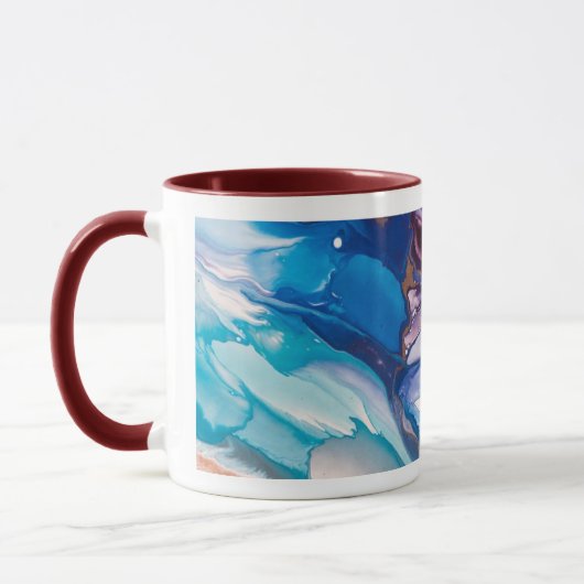 Tidal Bloom – Fluid Ink & Resin Abstract Tasse (Links)