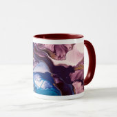 Tidal Bloom – Fluid Ink & Resin Abstract Tasse (VorderseiteRechts)