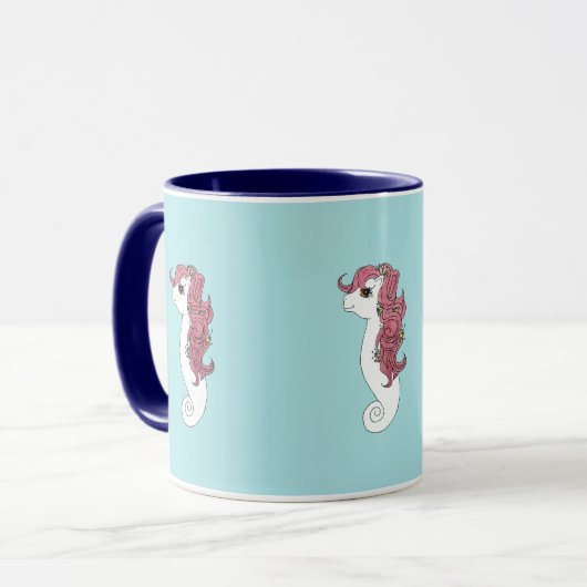 Tidal Bloom Sea Pony - G1 Inspired My Little Pony Tasse (Vorderseite Links)