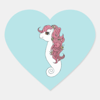 Tidal Bloom Sea Pony - G1 Inspiriert My Little Pon Herz-Aufkleber