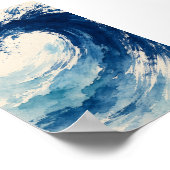 Tidal Calligraphy Kunst Druck Poster (Ecke)