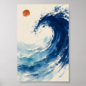 Tidal Calligraphy Kunst Druck Poster (Vorne)