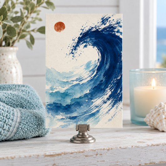 Tidal Calligraphy Kunst Druck Poster