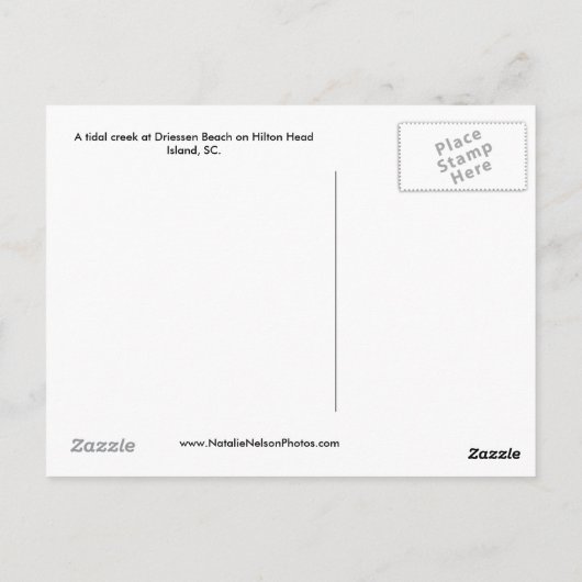 Tidal Creek Postkarte (Rückseite)