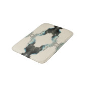 Tidal Echoes — Abstract Fluid Ink Pattern Badematte (Schrägansicht)