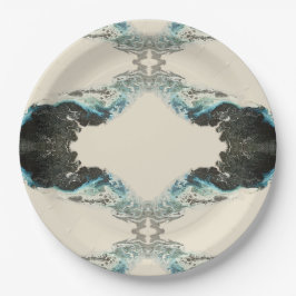 Tidal Echoes — Abstract Fluid Ink Pattern Pappteller