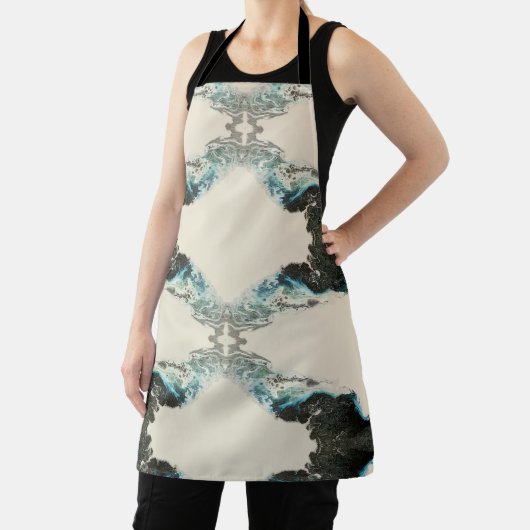 Tidal Echoes — Abstract Fluid Ink Pattern Schürze (InSitu)