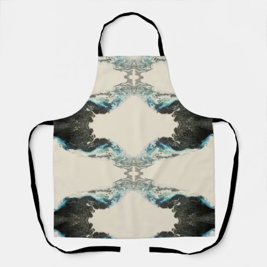 Tidal Echoes — Abstract Fluid Ink Pattern Schürze (Vorderseite)